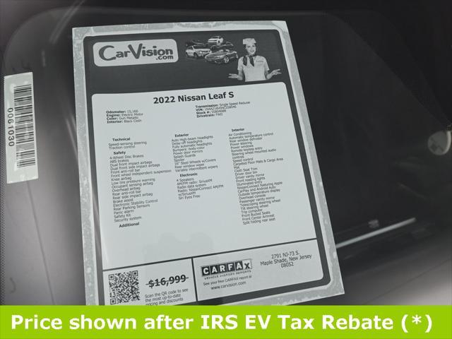 used 2022 Nissan Leaf car, priced at $10,999