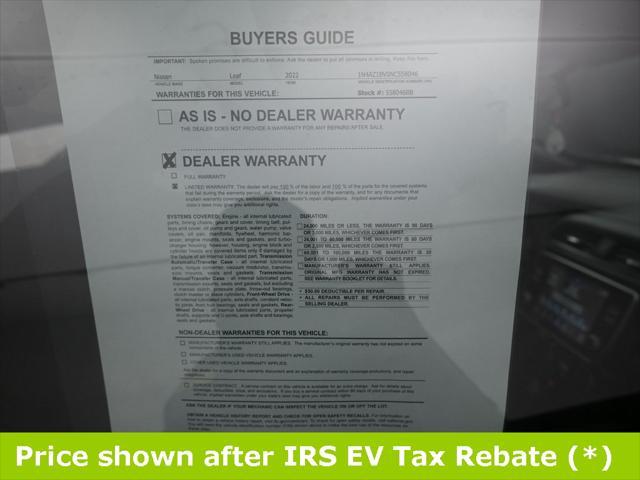 used 2022 Nissan Leaf car, priced at $10,999