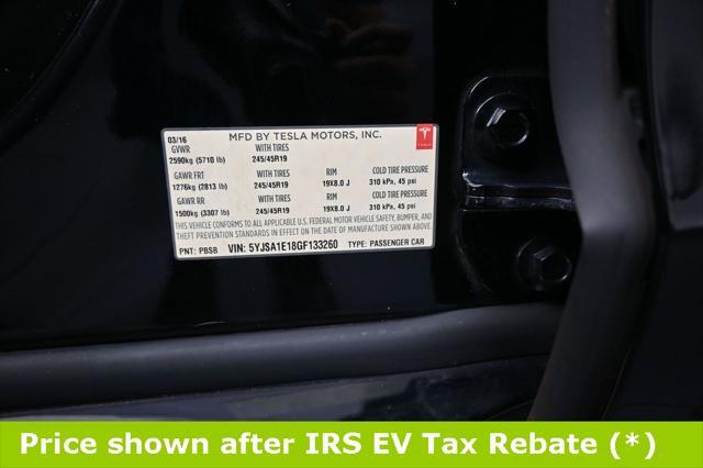 used 2016 Tesla Model S car, priced at $12,999
