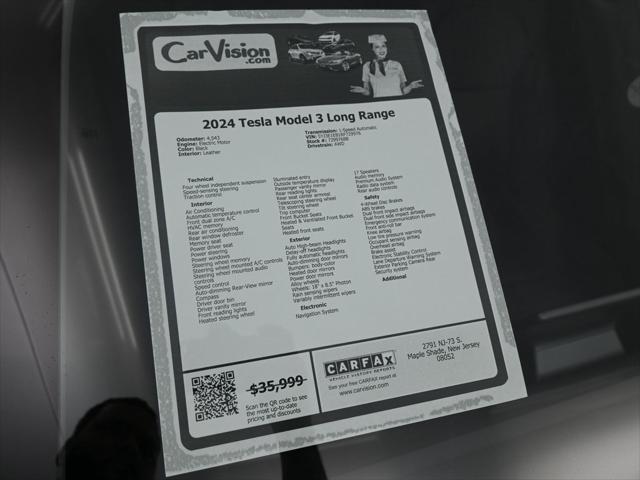 used 2024 Tesla Model 3 car, priced at $33,999