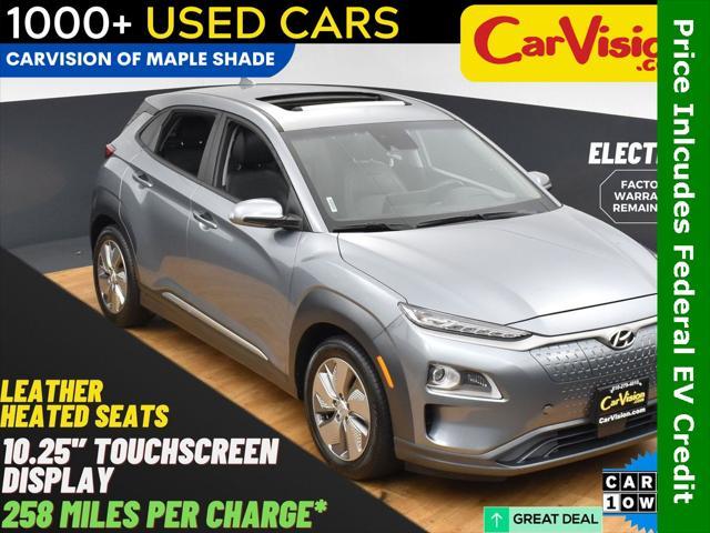 used 2021 Hyundai Kona EV car, priced at $15,999