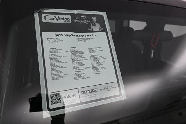 used 2023 Jeep Wrangler 4xe car, priced at $25,999