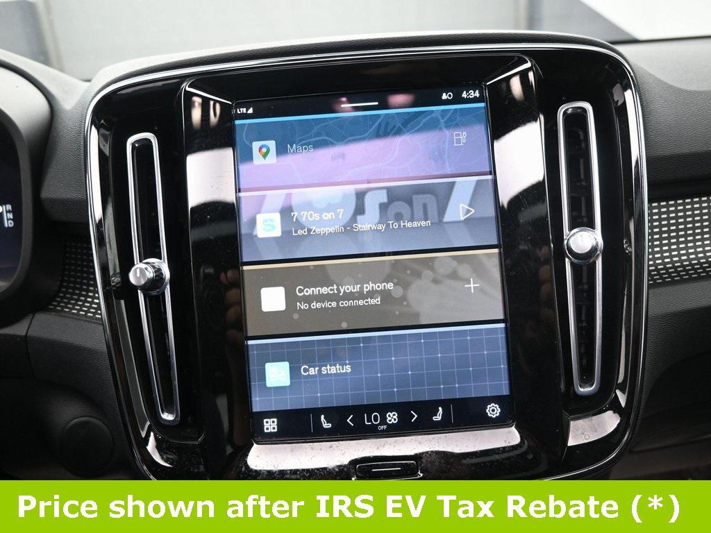 used 2022 Volvo XC40 Recharge Pure Electric car, priced at $19,499