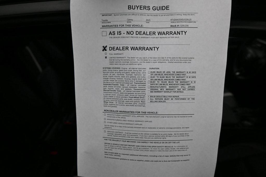 used 2025 Toyota Camry car, priced at $25,499
