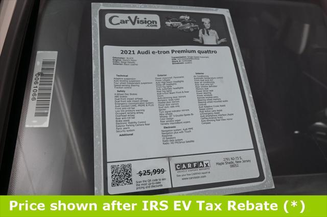 used 2021 Audi e-tron car, priced at $19,999