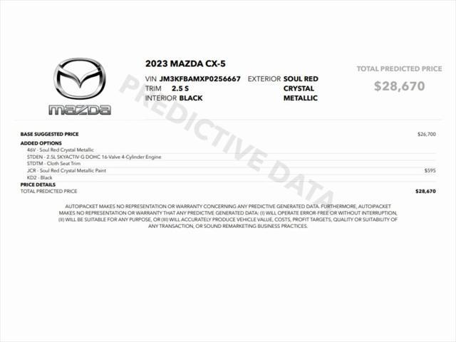 used 2023 Mazda CX-5 car, priced at $21,999