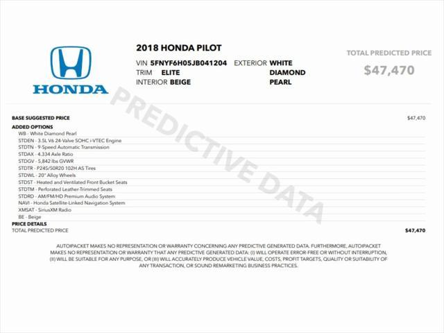 used 2018 Honda Pilot car, priced at $25,999