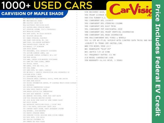 used 2017 Chevrolet Bolt EV car, priced at $12,499