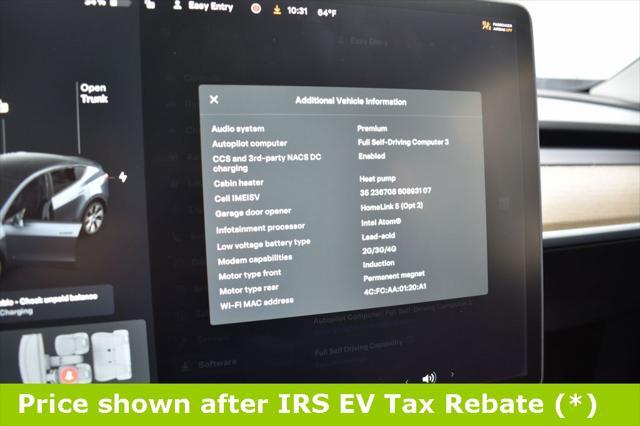 used 2020 Tesla Model Y car, priced at $19,999