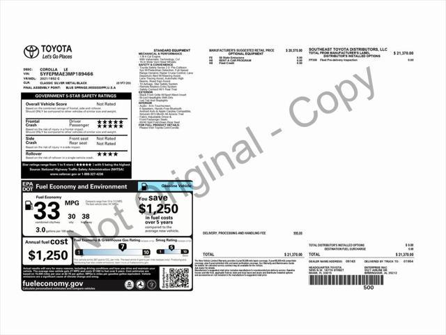 used 2021 Toyota Corolla car, priced at $14,499