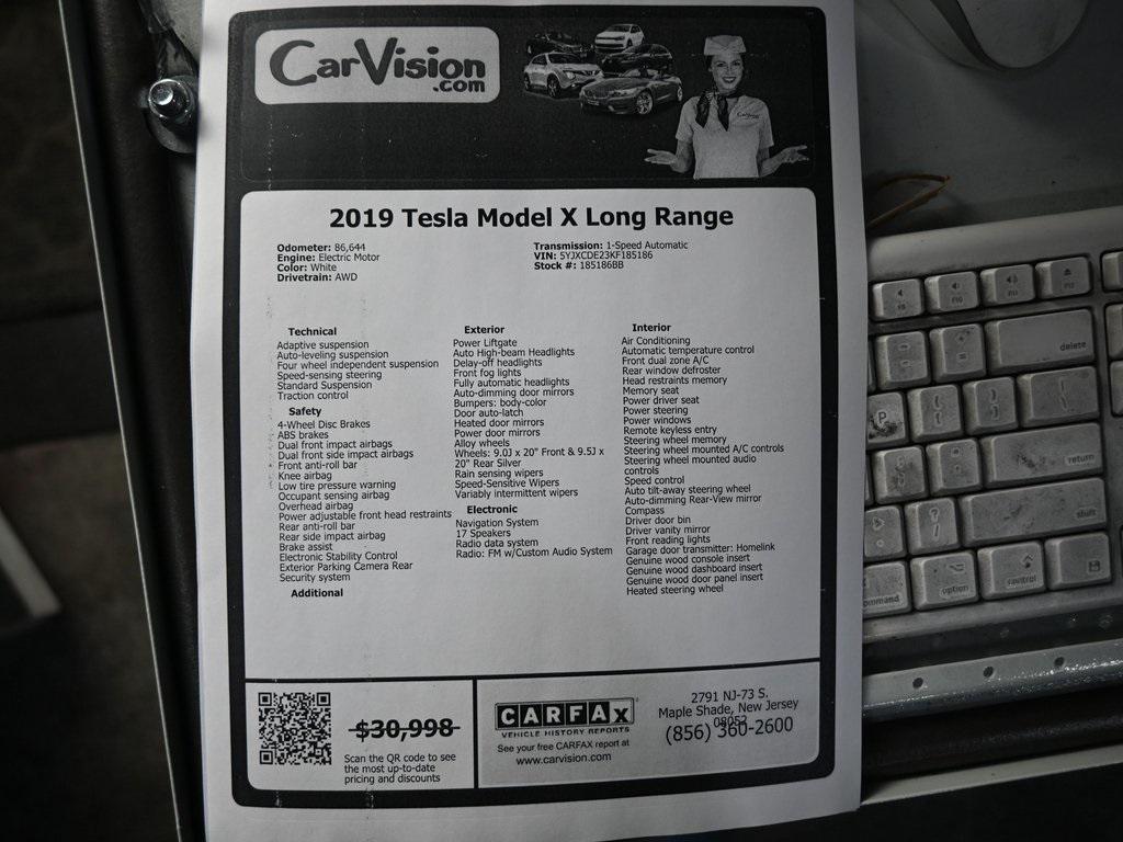 used 2019 Tesla Model X car, priced at $24,999