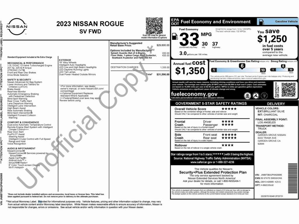 used 2023 Nissan Rogue car, priced at $18,998