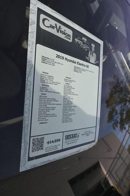 used 2019 Hyundai Elantra car, priced at $11,999