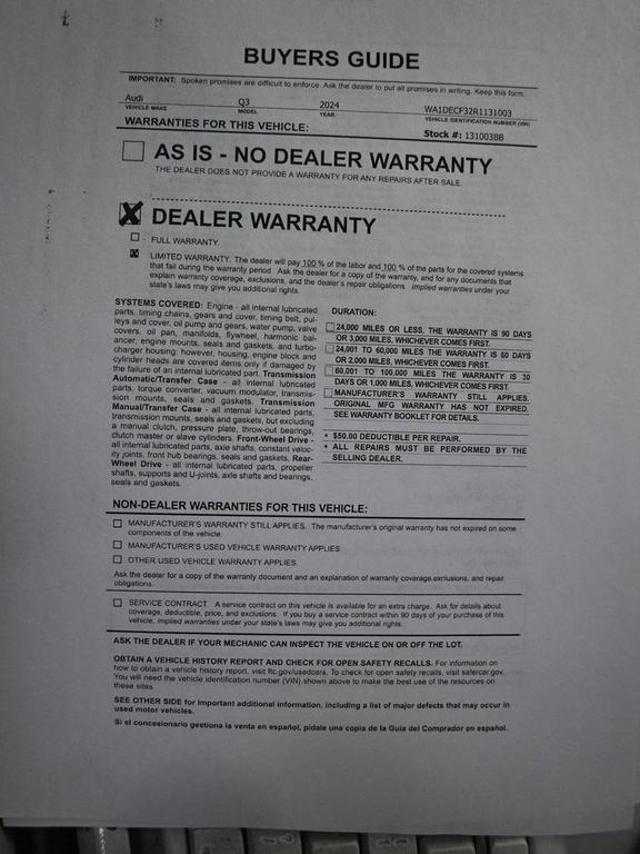 used 2024 Audi Q3 car, priced at $30,999