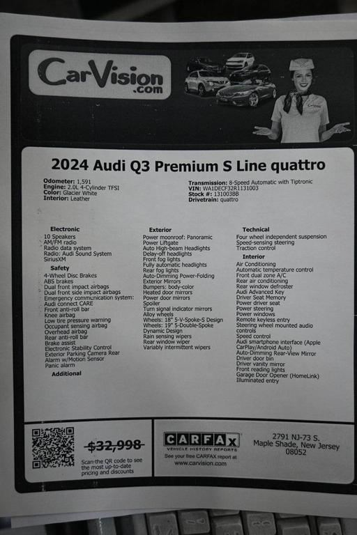 used 2024 Audi Q3 car, priced at $30,999