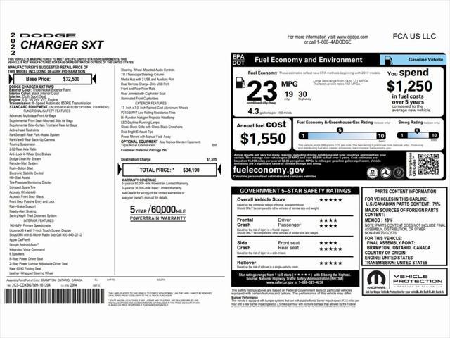 used 2022 Dodge Charger car, priced at $17,499