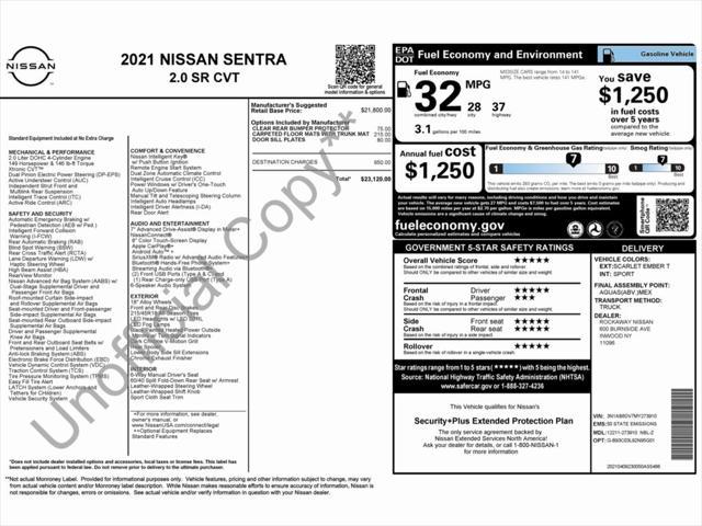 used 2021 Nissan Sentra car, priced at $16,499