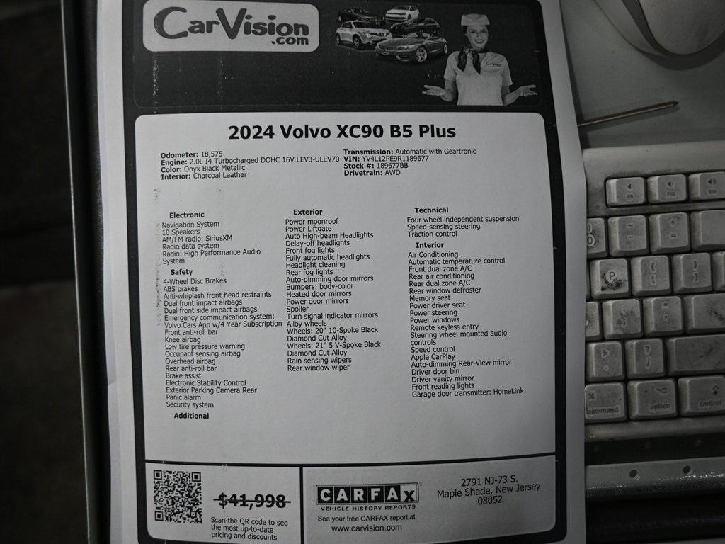 used 2024 Volvo XC90 car, priced at $35,999