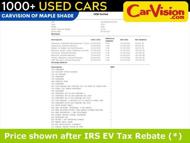 used 2018 Chevrolet Volt car, priced at $13,499