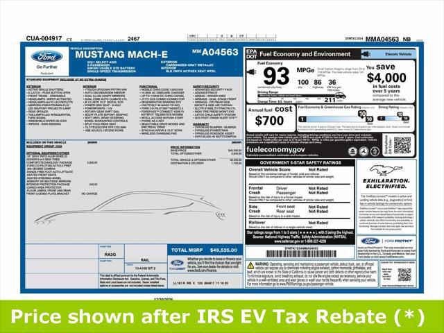 used 2021 Ford Mustang Mach-E car, priced at $18,999