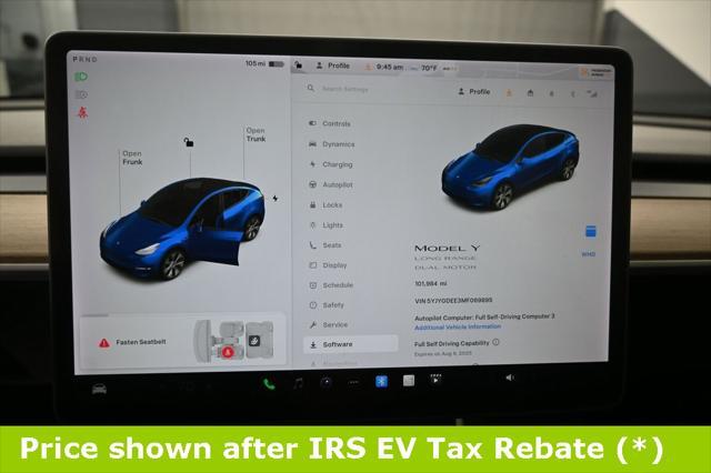 used 2021 Tesla Model Y car, priced at $19,499