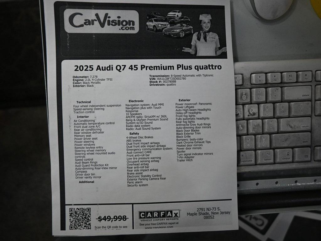 used 2025 Audi Q7 car, priced at $47,999