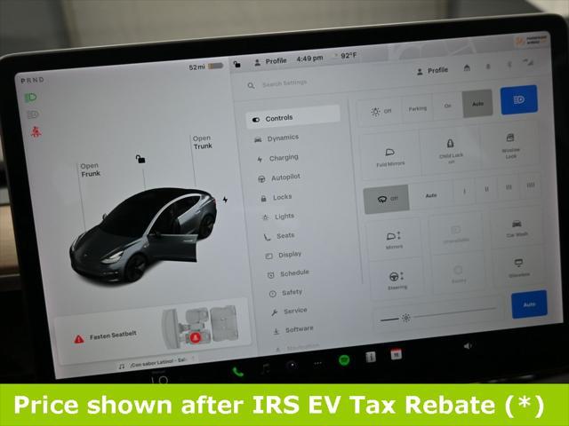 used 2020 Tesla Model 3 car, priced at $17,499