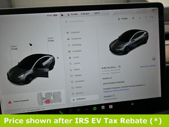 used 2020 Tesla Model 3 car, priced at $17,499