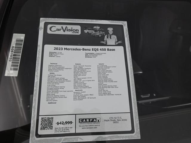 used 2023 Mercedes-Benz EQS 450 car, priced at $40,999