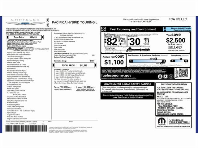 used 2023 Chrysler Pacifica Hybrid car, priced at $19,999