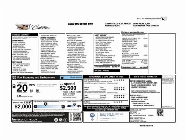 used 2020 Cadillac XT5 car, priced at $29,999
