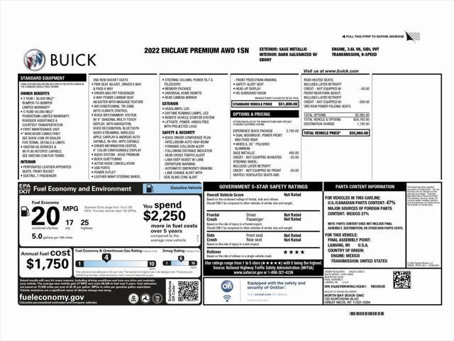 used 2022 Buick Enclave car, priced at $30,999