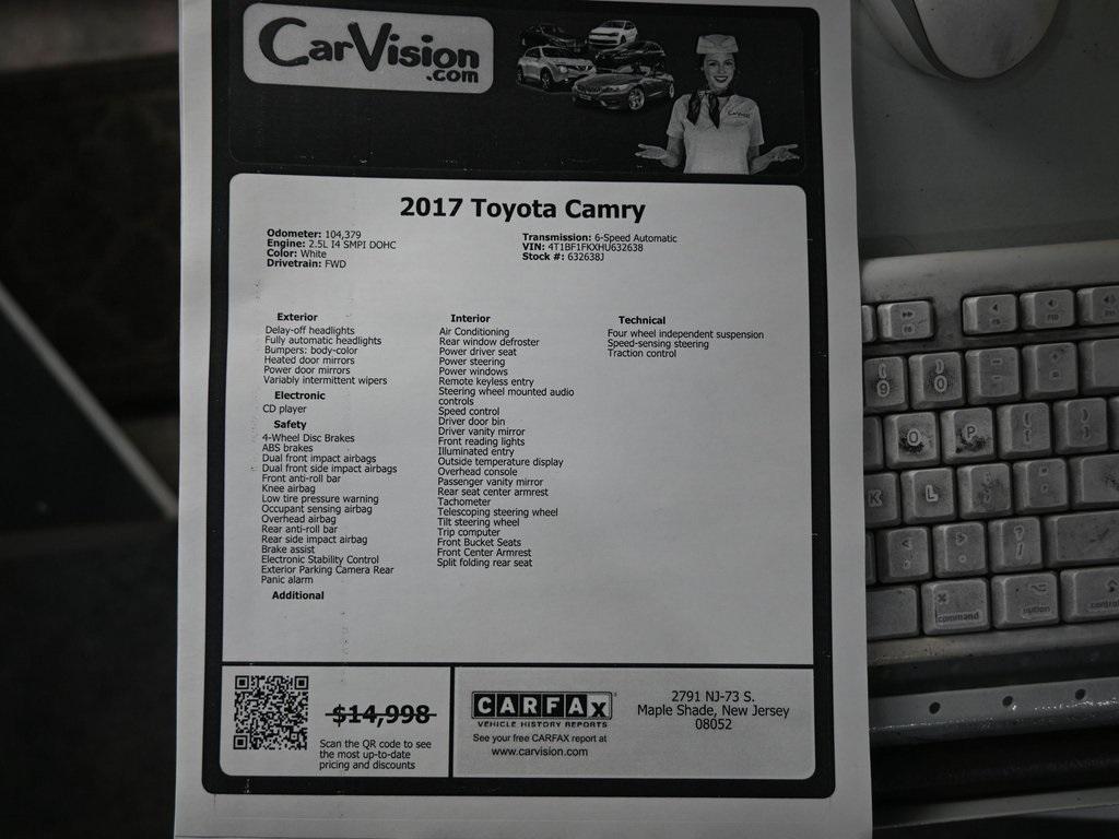 used 2017 Toyota Camry car, priced at $13,299
