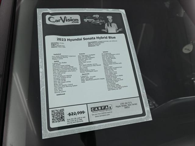 used 2023 Hyundai Sonata Hybrid car, priced at $20,999