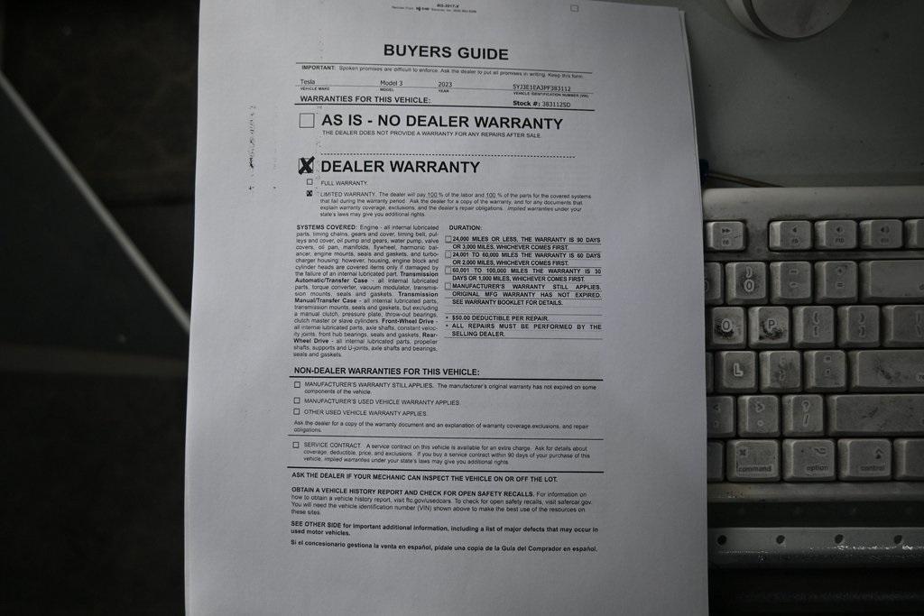 used 2023 Tesla Model 3 car, priced at $20,999