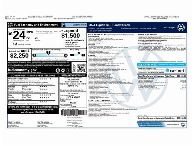 used 2024 Volkswagen Tiguan car, priced at $31,999