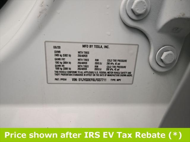 used 2020 Tesla Model Y car, priced at $18,999