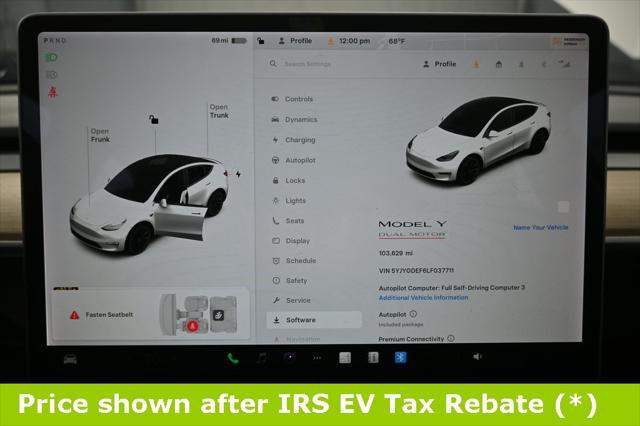 used 2020 Tesla Model Y car, priced at $19,499