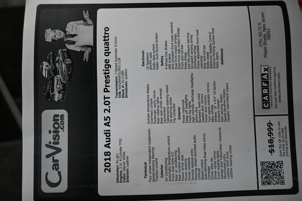 used 2018 Audi A5 car, priced at $15,499