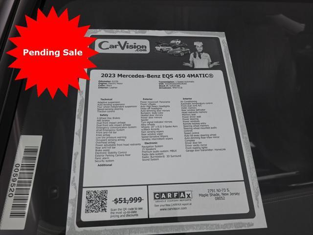 used 2023 Mercedes-Benz EQS 450 car, priced at $44,999
