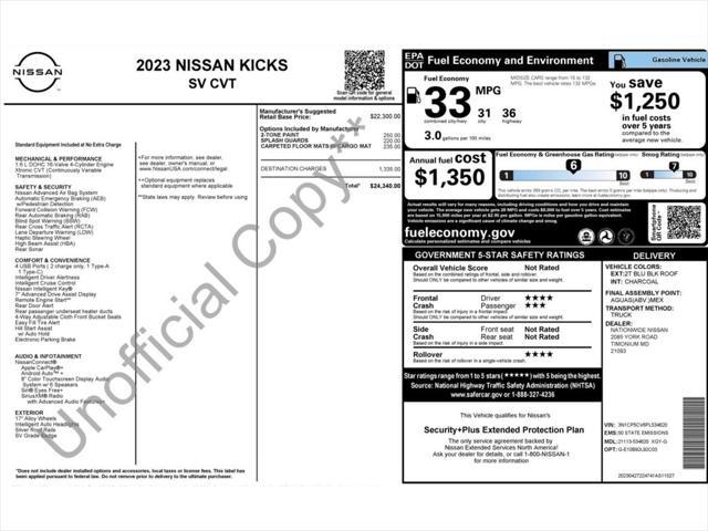 used 2023 Nissan Kicks car, priced at $17,499