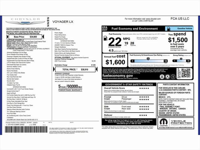 used 2022 Chrysler Voyager car, priced at $19,499