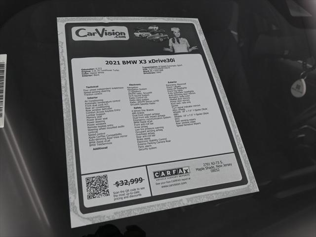 used 2021 BMW X3 car, priced at $30,999