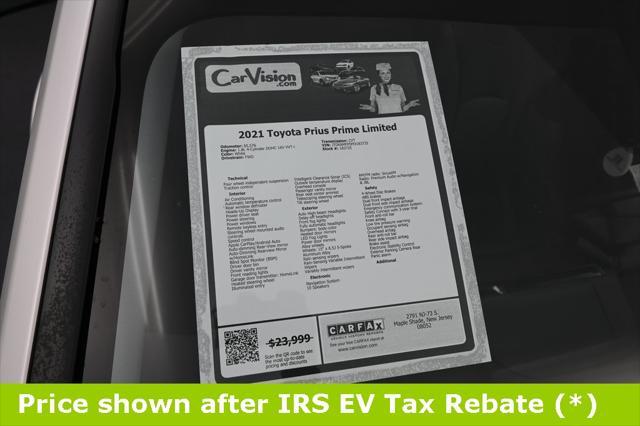 used 2021 Toyota Prius Prime car, priced at $19,999