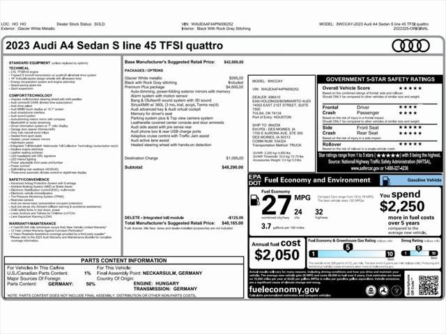 used 2023 Audi A4 car, priced at $24,999