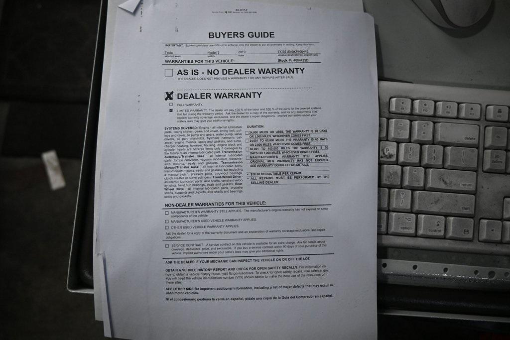 used 2019 Tesla Model 3 car, priced at $16,999