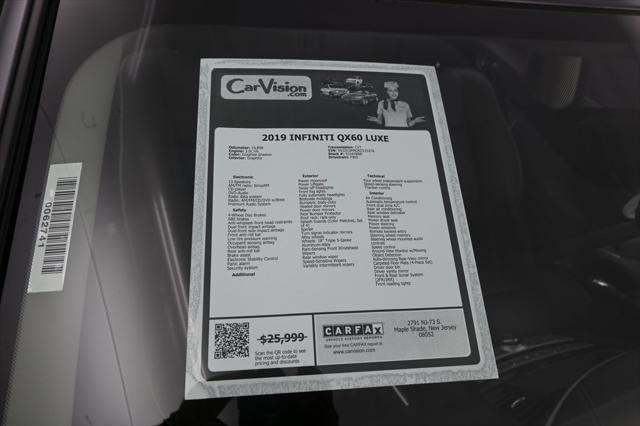 used 2019 INFINITI QX60 car, priced at $23,999