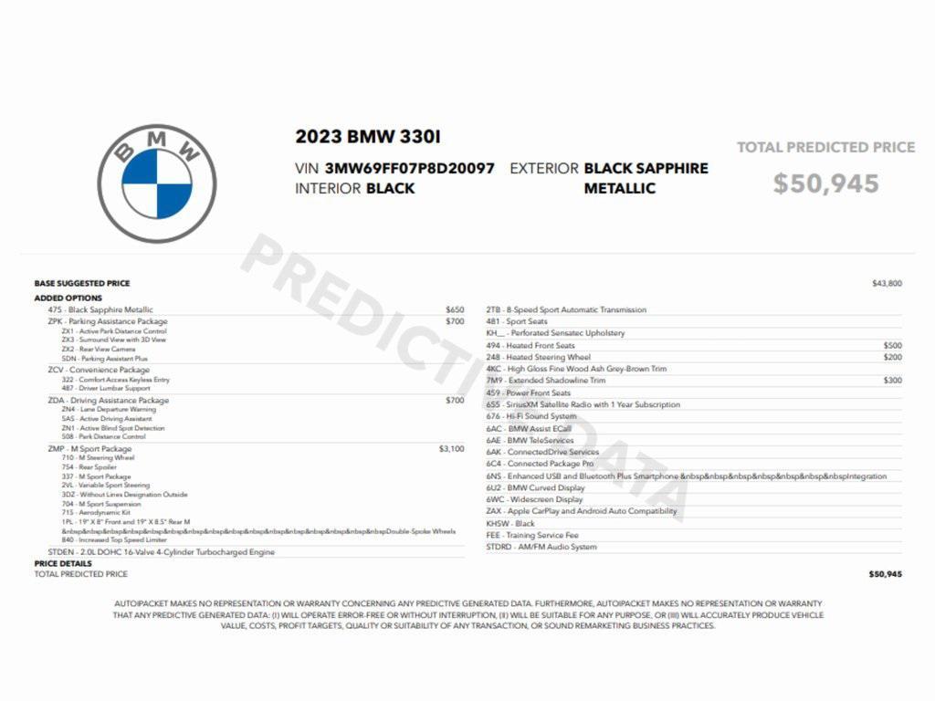 used 2023 BMW 330 car, priced at $30,999