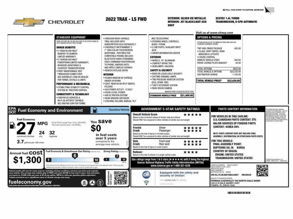 used 2022 Chevrolet Trax car, priced at $14,999