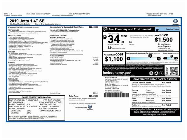 used 2019 Volkswagen Jetta car, priced at $14,499